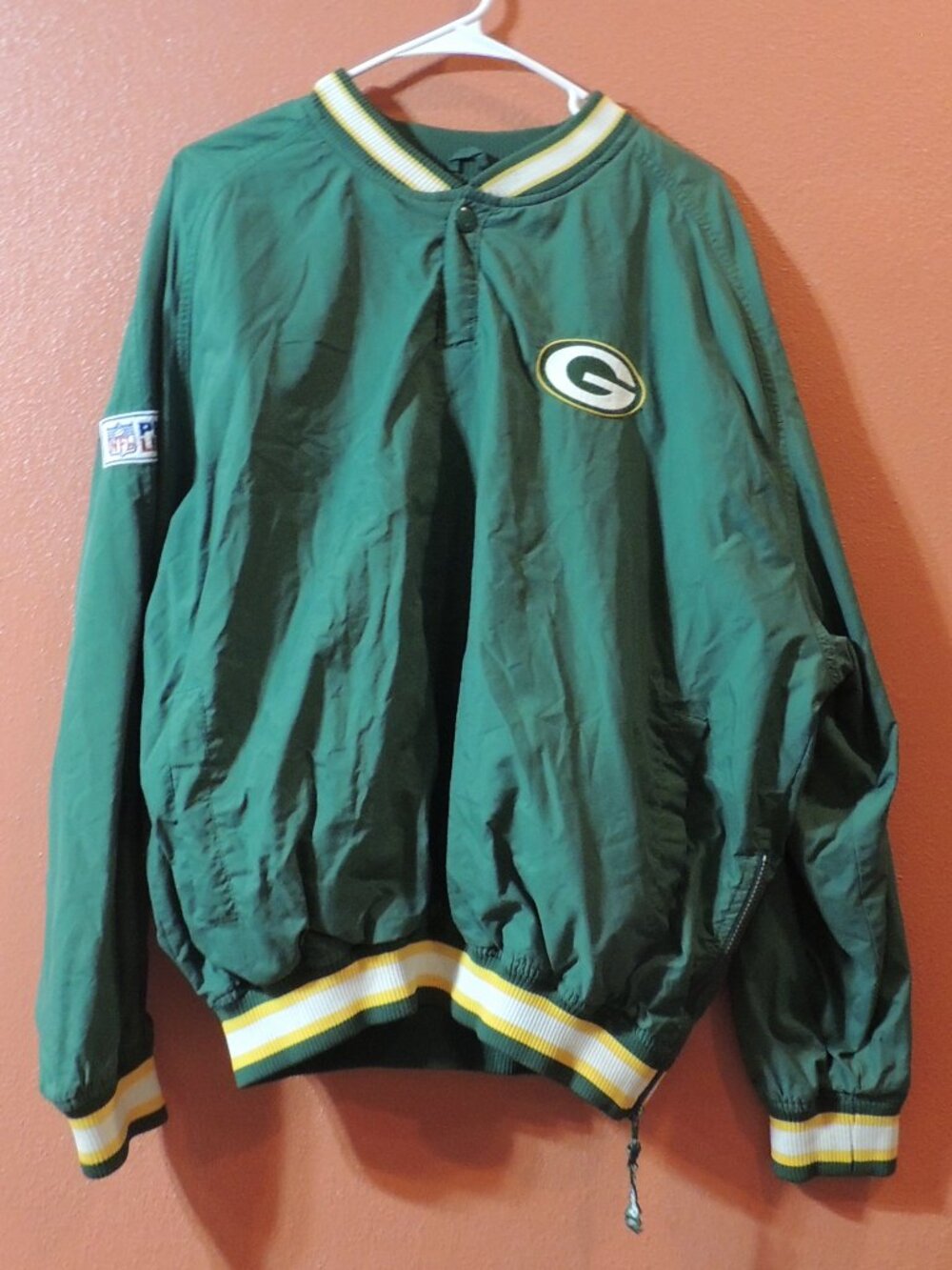 NFL Packers Sweater Starter Pro Line 1997 Men Large Green Yellow Sweater